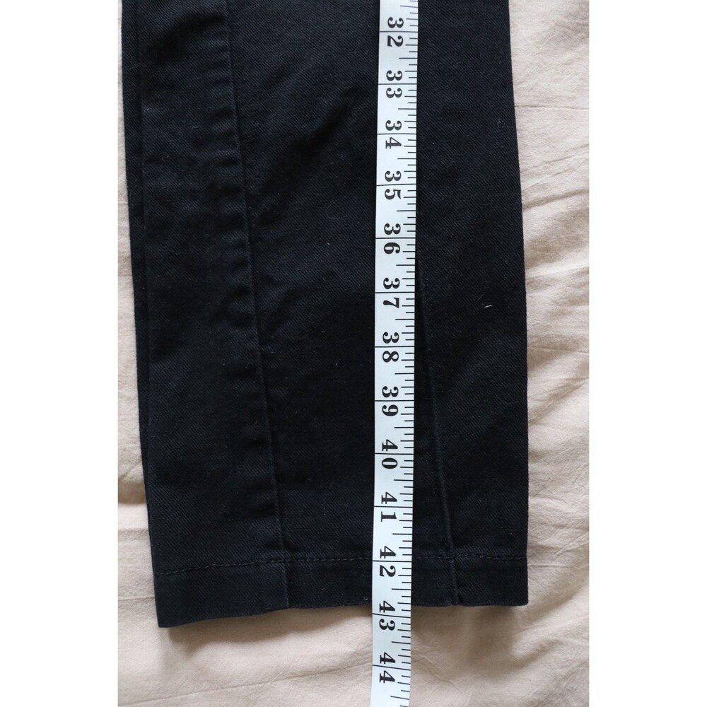 Burberry London Womens Size 6 Black Straight Jeans Pleated Retro Grunge Goth - Picture 10 of 12